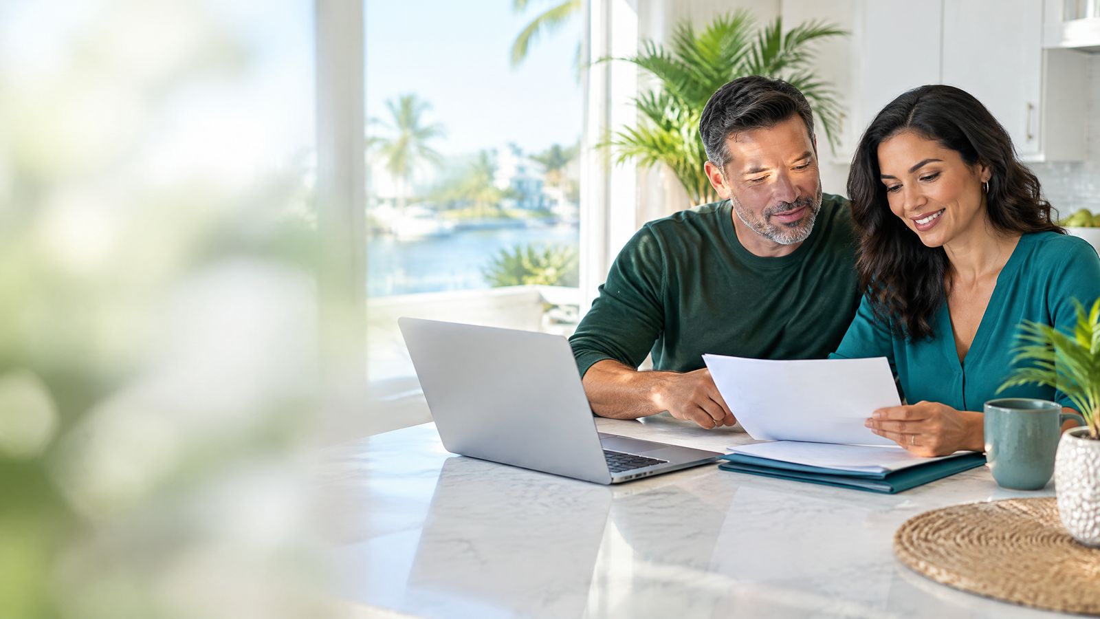 Southwest Florida family reviewing 2027 health insurance options with a local agent